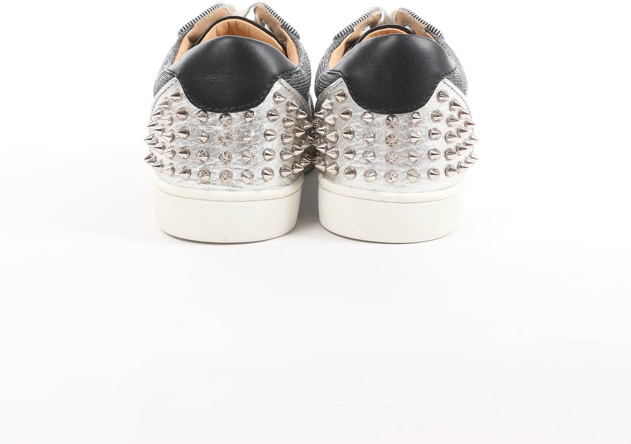 Christian Louboutin Seavaste 2 Orlato Spiked Leather Casual Sneakers in Gray, Size 41 EU Grijs