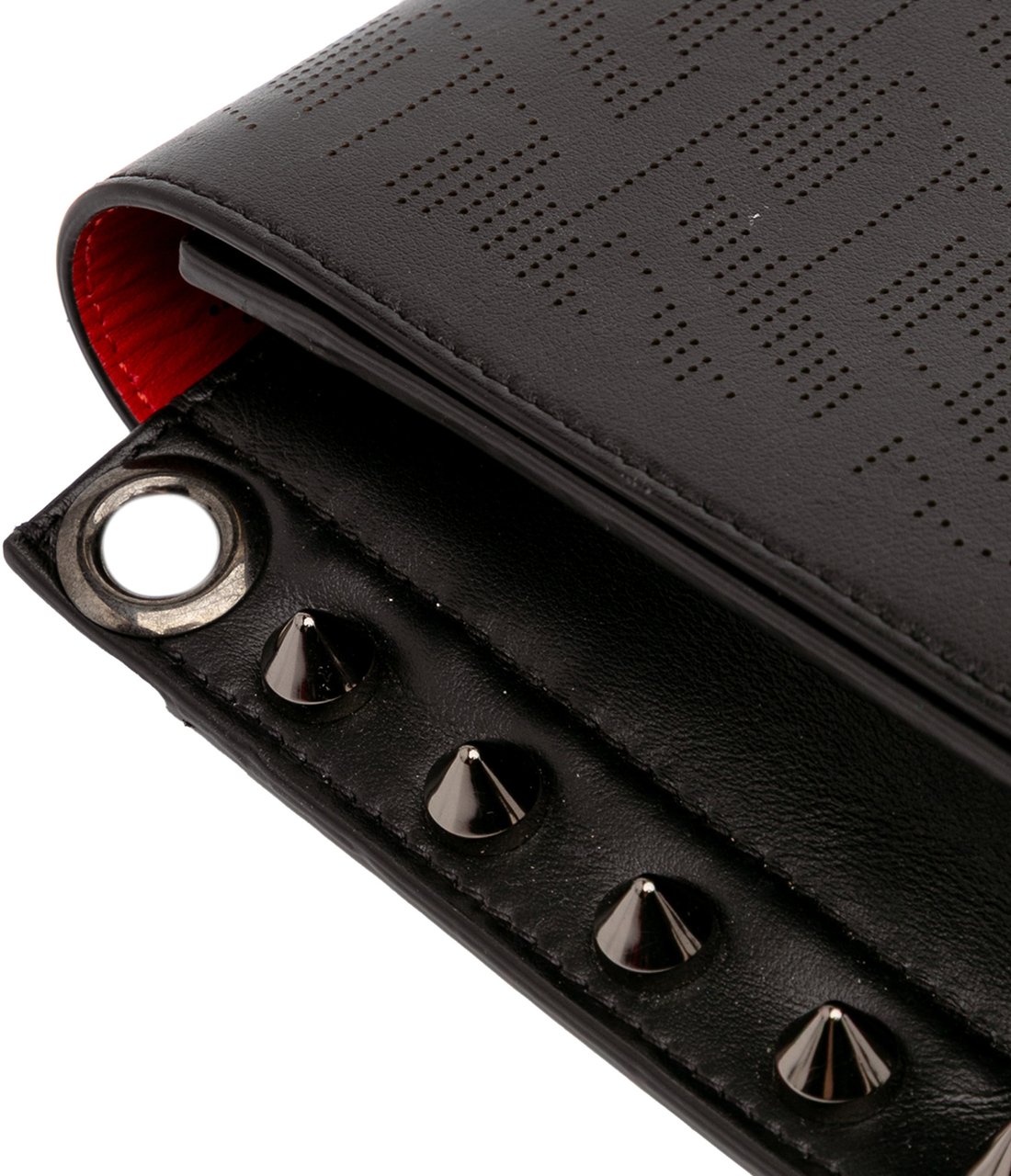 Christian Louboutin Leather Wallstrap Monogram Messenger Bag Zwart