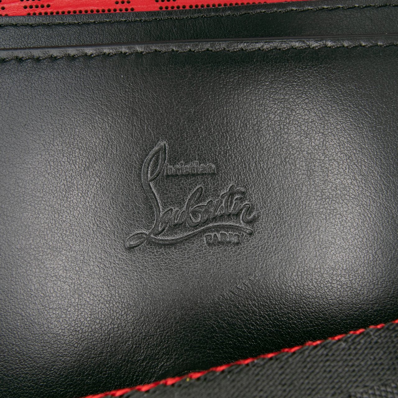 Christian Louboutin Leather Wallstrap Monogram Messenger Bag Zwart