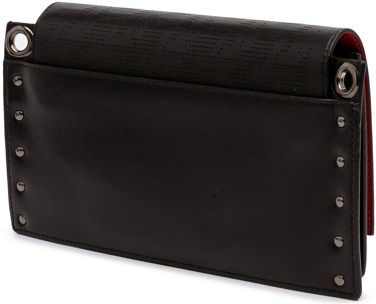 Christian Louboutin Leather Wallstrap Monogram Messenger Bag Zwart