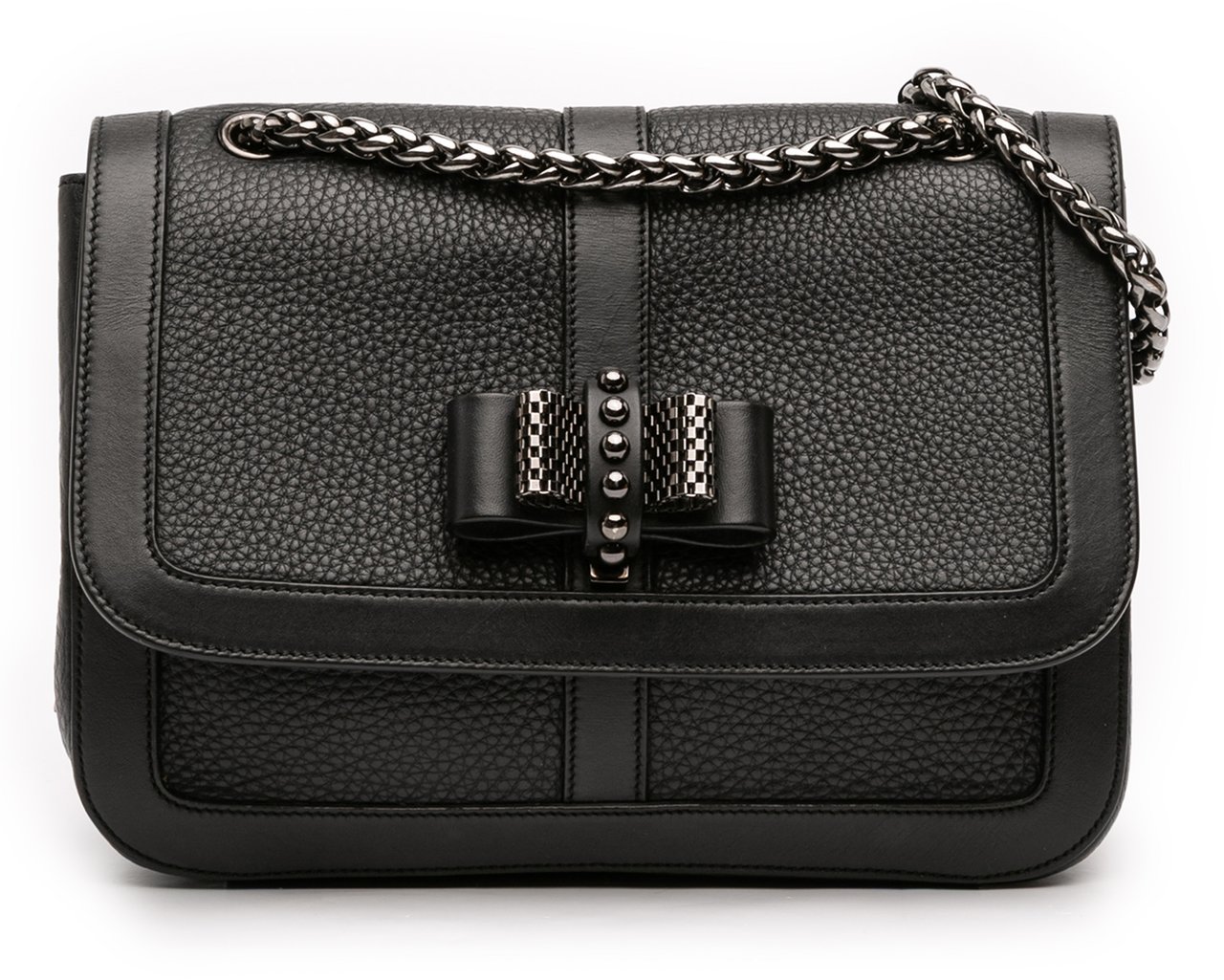 Christian Louboutin Small Leather Sweet Charity Crossbody Zwart