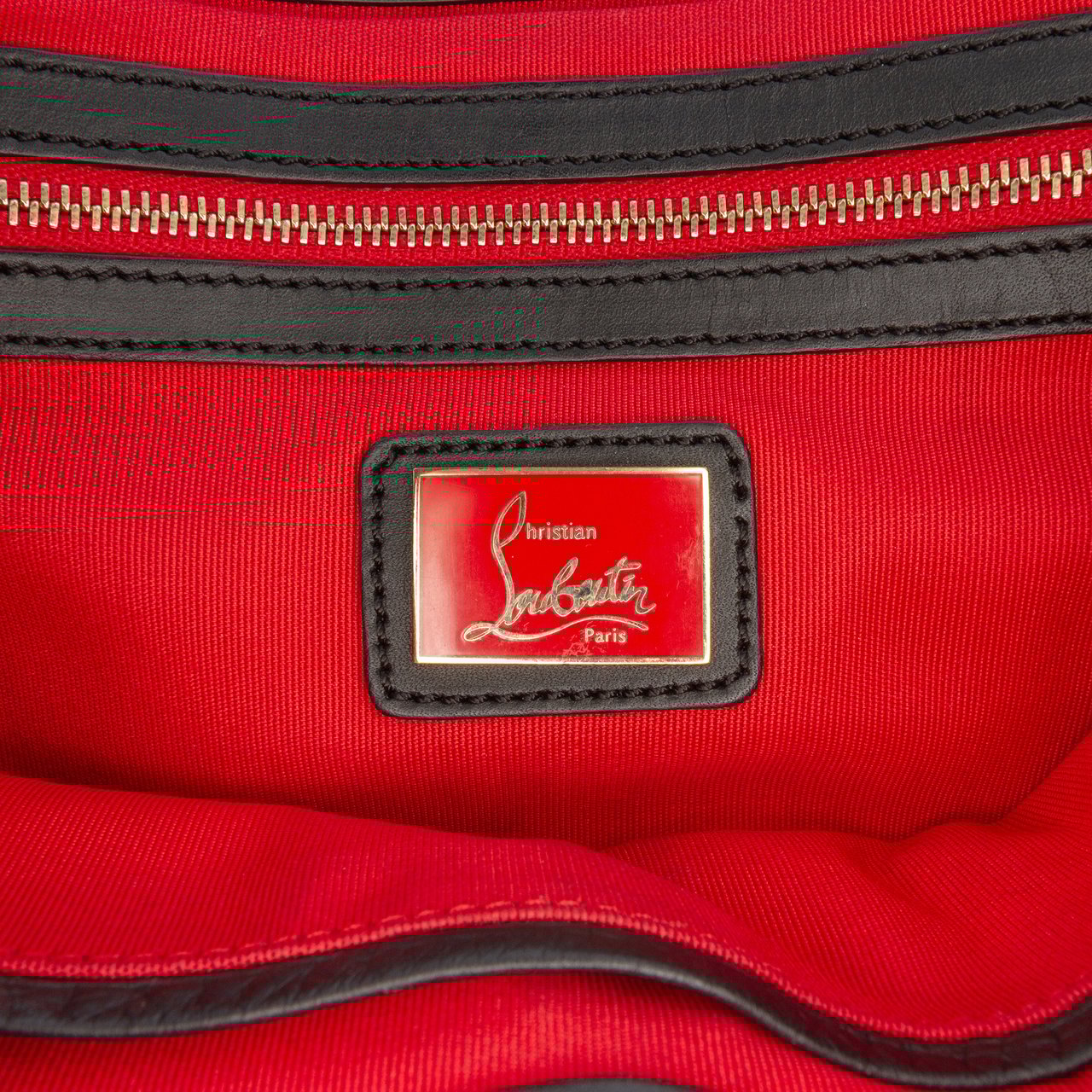 Christian Louboutin Small Leather Sweet Charity Crossbody Zwart