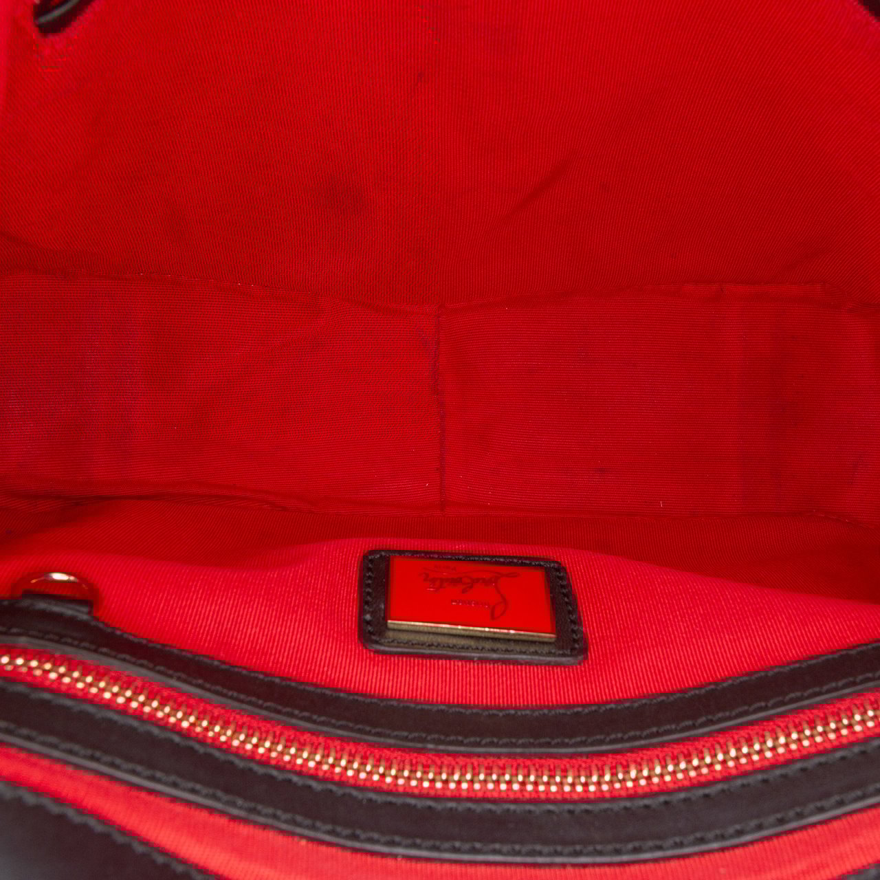 Christian Louboutin Small Leather Sweet Charity Crossbody Zwart