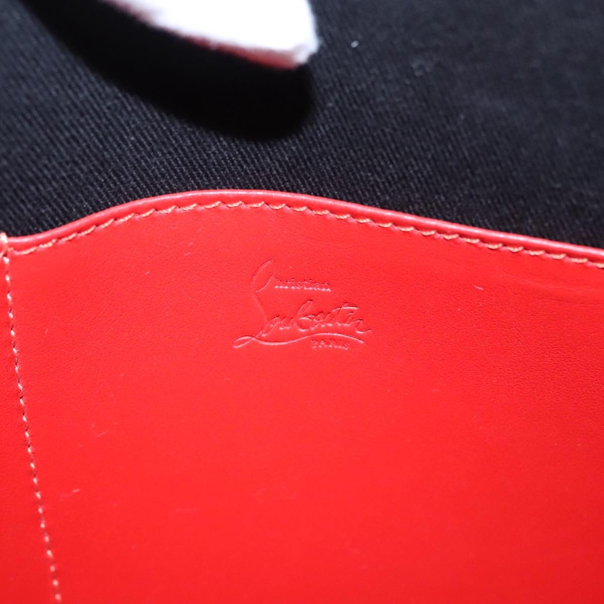 Christian Louboutin Christian Louboutin Trictrac Portfolio Bag Leather and Spiked Leather Large Blauw