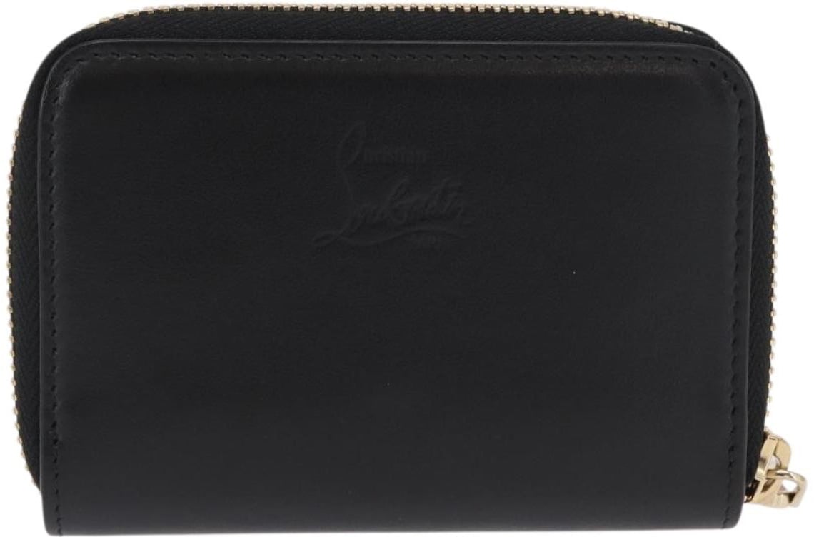 Christian Louboutin Christian Louboutin Panettone Coin Purse Embellished Leather Zwart