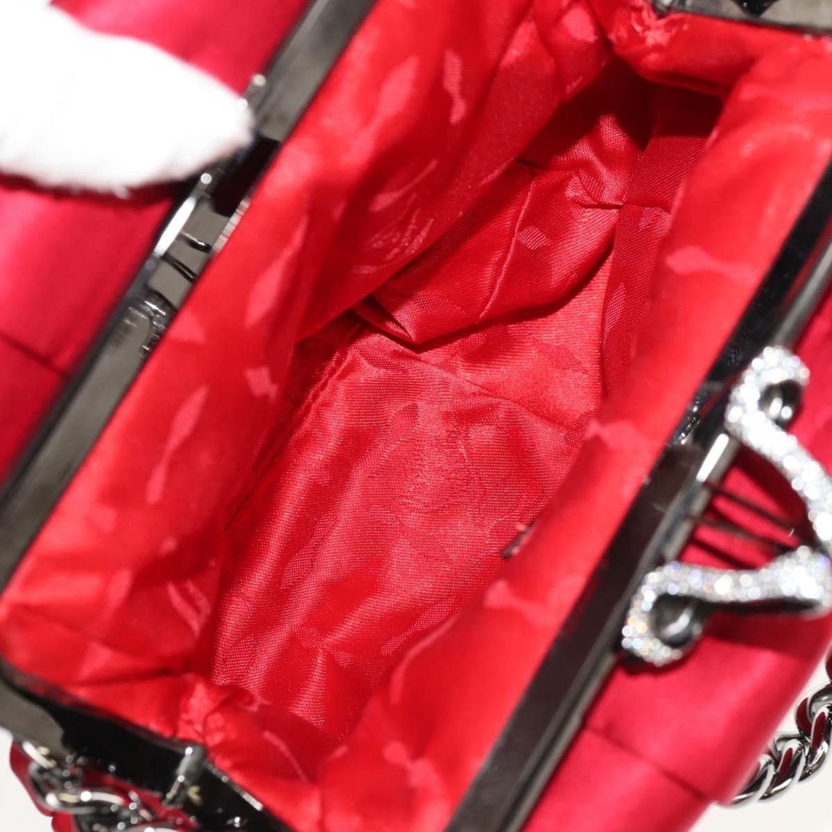 Christian Louboutin Christian Louboutin Yoyo Frame Clutch Satin Rood