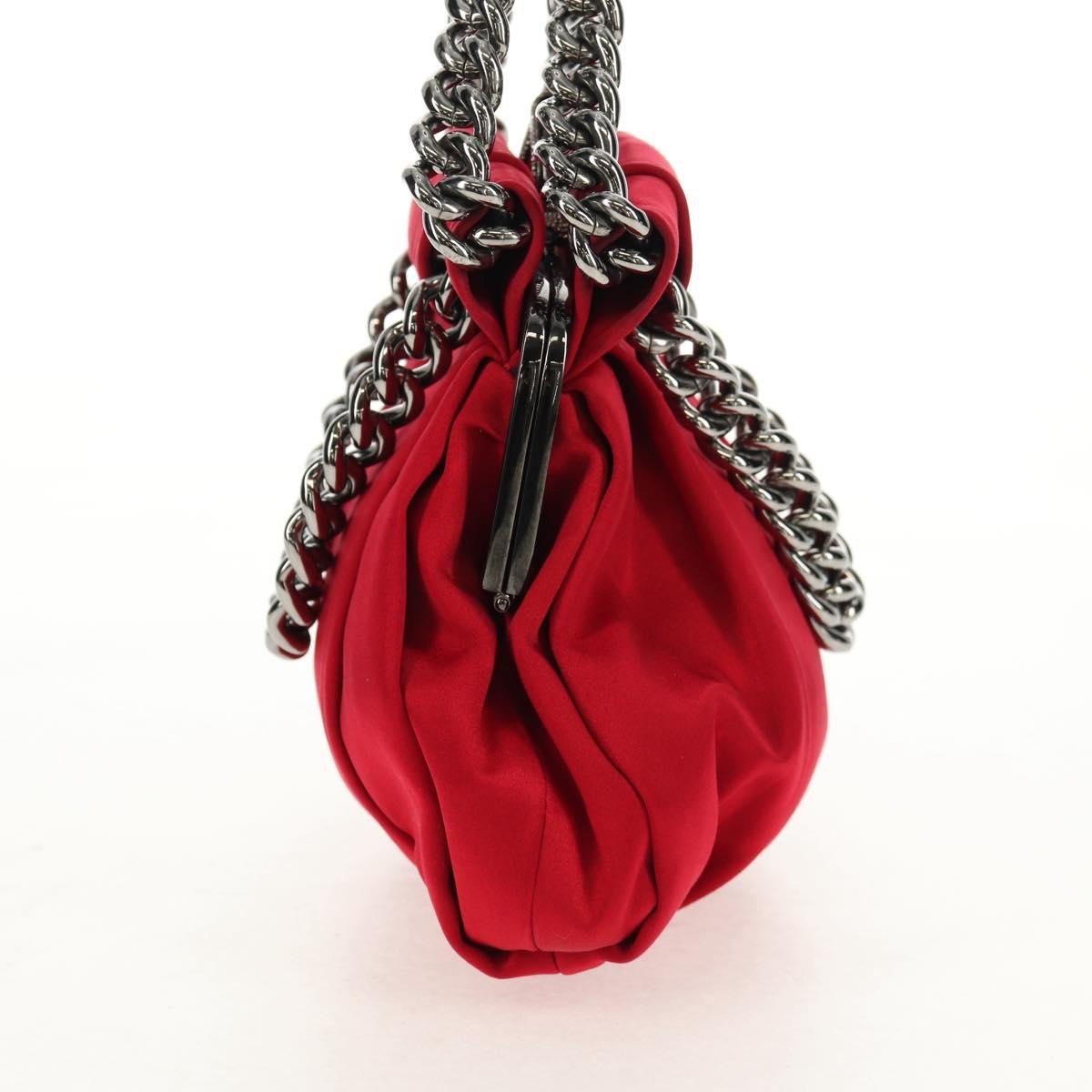 Christian Louboutin Christian Louboutin Yoyo Frame Clutch Satin Rood