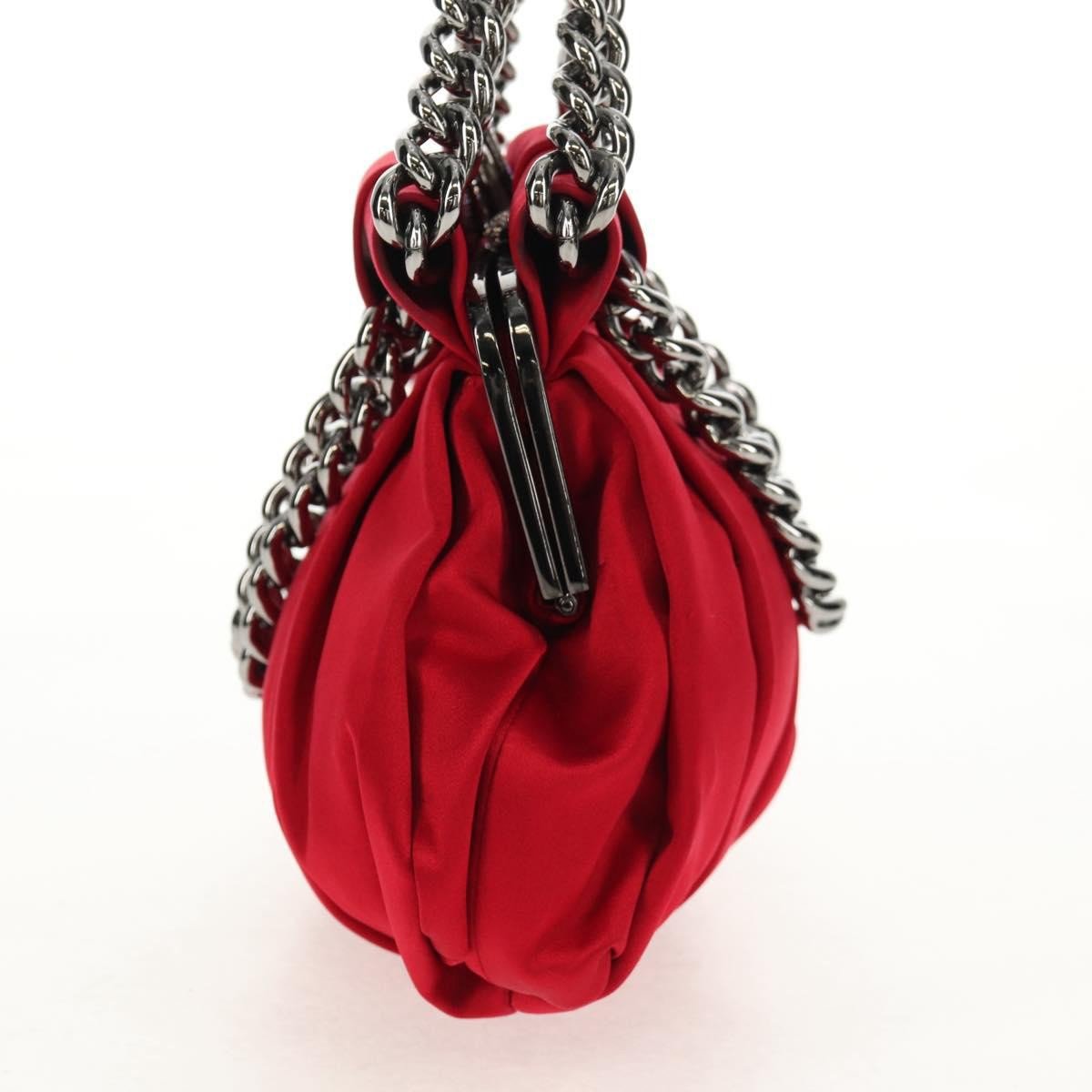 Christian Louboutin Christian Louboutin Yoyo Frame Clutch Satin Rood