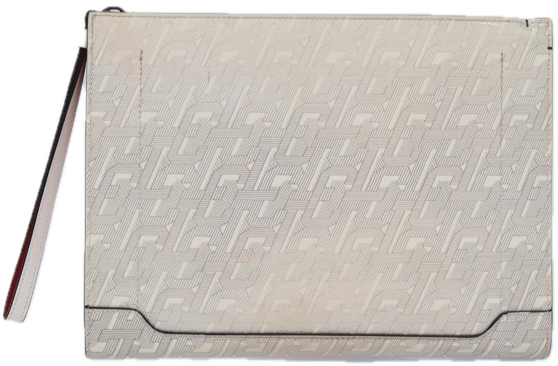 Christian Louboutin Christian Louboutin Loubiclutch Printed Patent Wit