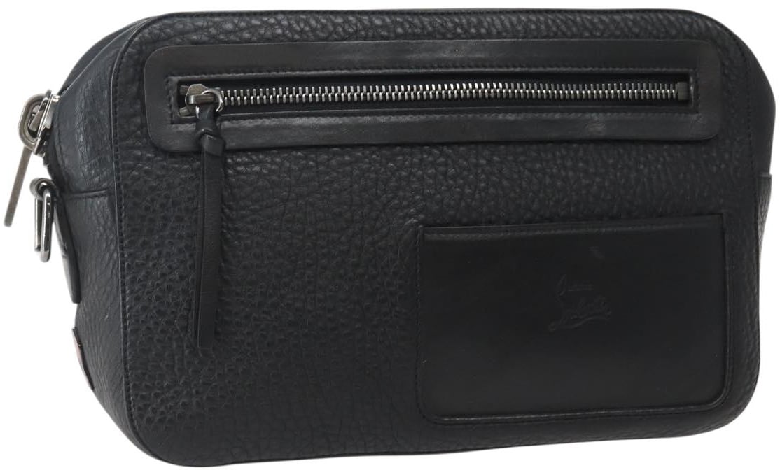 Christian Louboutin Christian Louboutin Loubiclutch Leather Zwart