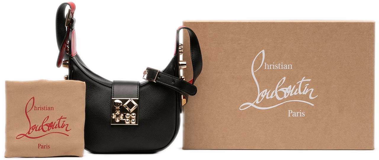 Christian Louboutin Mini Leather Carasky Crossbody Zwart
