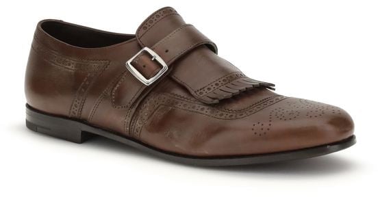 Church's Brown Calf Leather Bos Taurus Slip-On Loafers Bruin