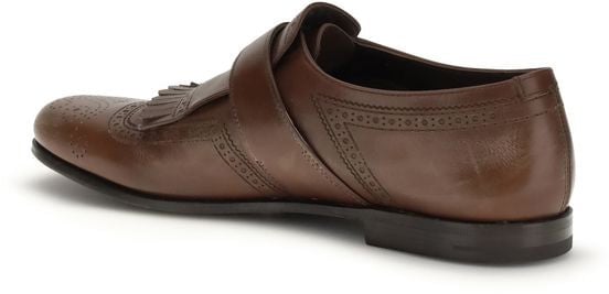 Church's Brown Calf Leather Bos Taurus Slip-On Loafers Bruin