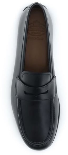 Church's Black Calf Leather Bos Taurus Slip-On Loafers Zwart