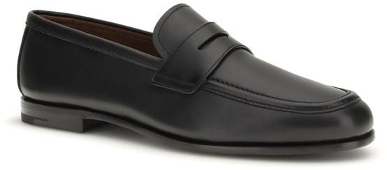 Church's Black Calf Leather Bos Taurus Slip-On Loafers Zwart