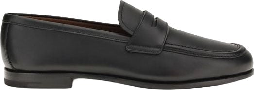 Church's Black Calf Leather Bos Taurus Slip-On Loafers Zwart