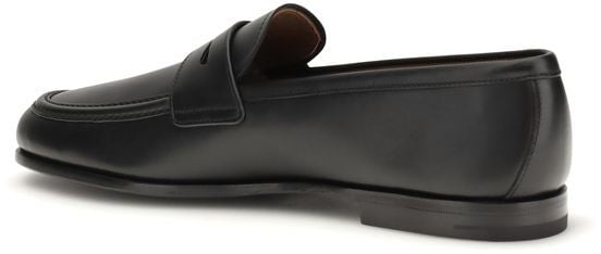 Church's Black Calf Leather Bos Taurus Slip-On Loafers Zwart