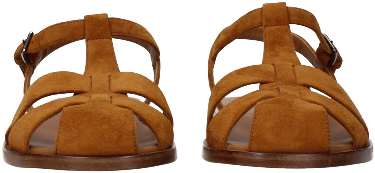 Church's Brown Leather Flat Sandals Bruin