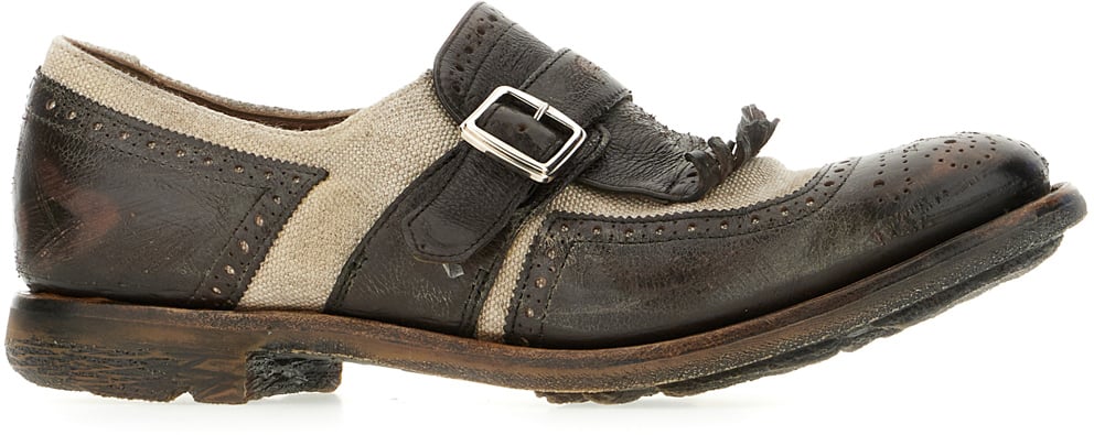 Church's Church's Two-tone leather and fabric Shanghai monk strap shoes Divers