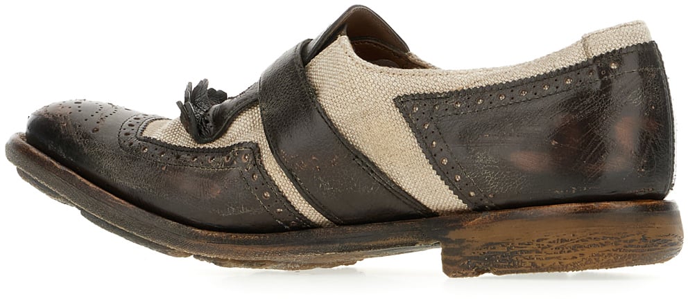 Church's Church's Two-tone leather and fabric Shanghai monk strap shoes Divers