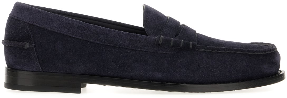 Church's Navy blue suede loafers Blauw