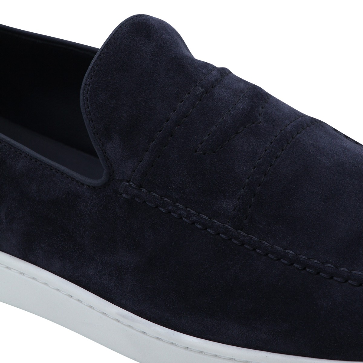 Church's Blue Suede Slip-On Shoes Zwart