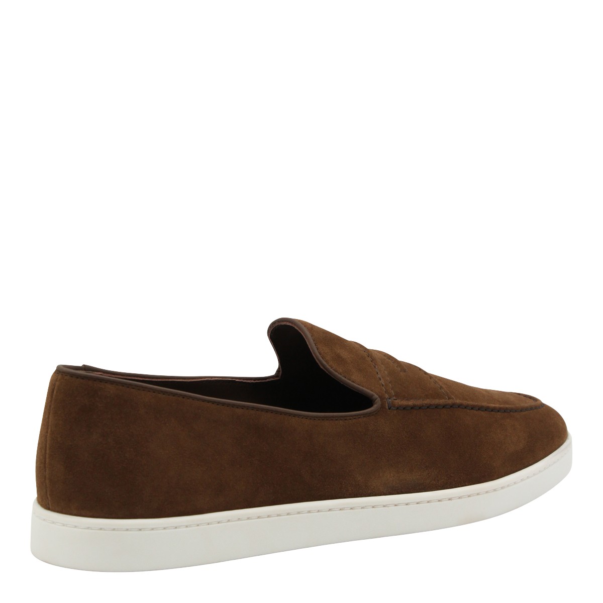 Church's Moccasin-Style Brown Suede Slip-On Shoes Zwart