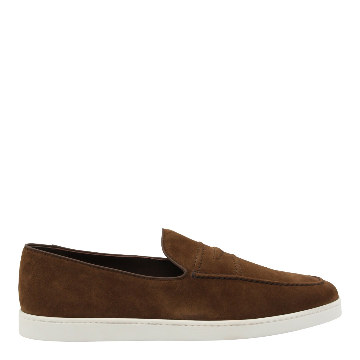 Church's Moccasin-Style Brown Suede Slip-On Shoes Zwart