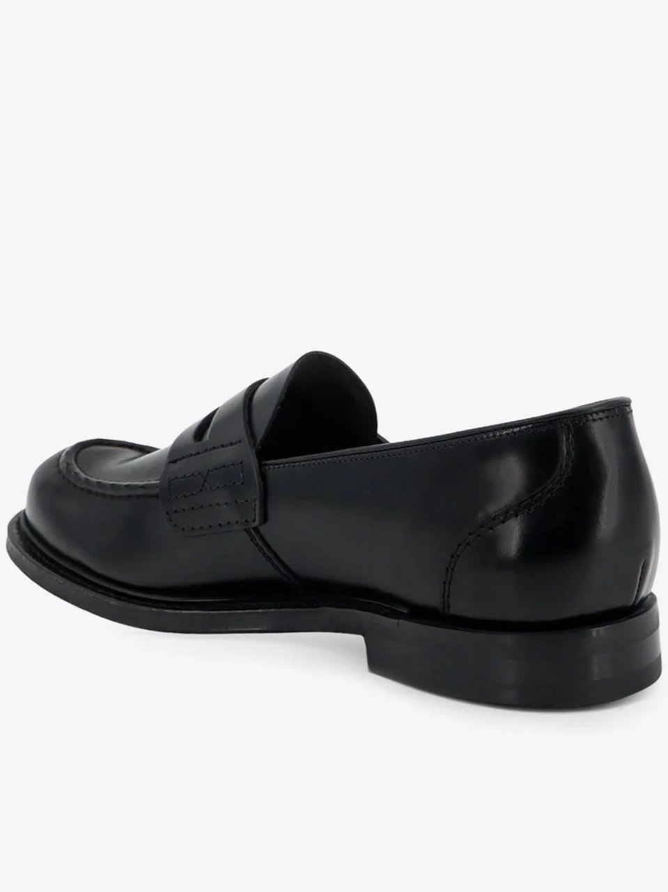 Church's Black Leather Loafer With Classic Penny Strap Zwart