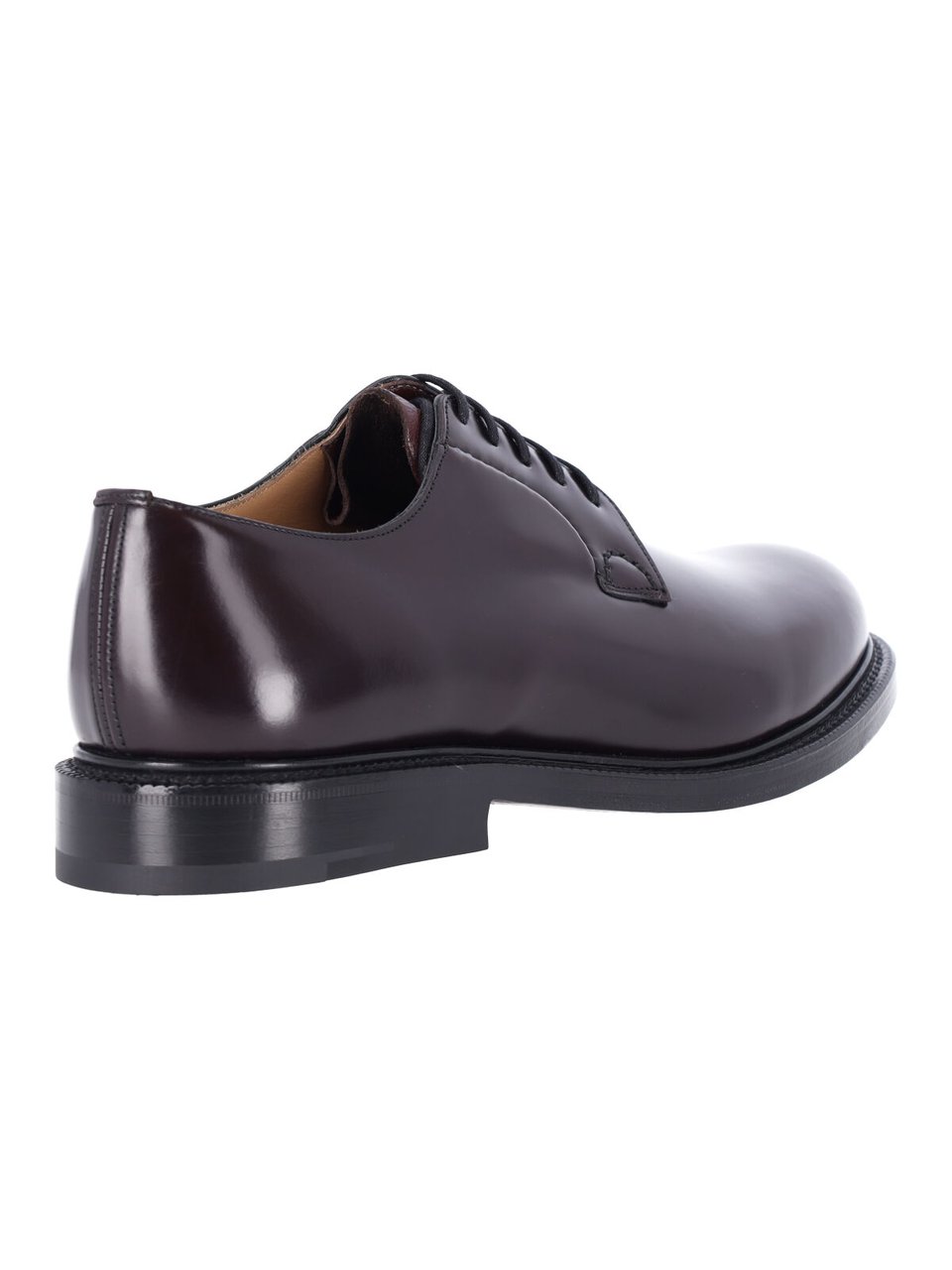 Church's Burgundy Calf Leather Derby Shoes with Lace-Up Closure Maroon
