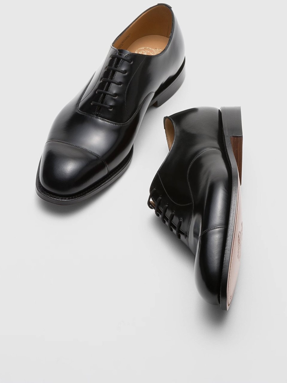 Church's Consul Black Leather Oxford Shoes Zwart