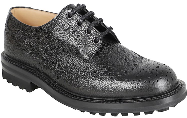 Church's Traditional Derby Shoe With Longwing Brogue Details Grijs