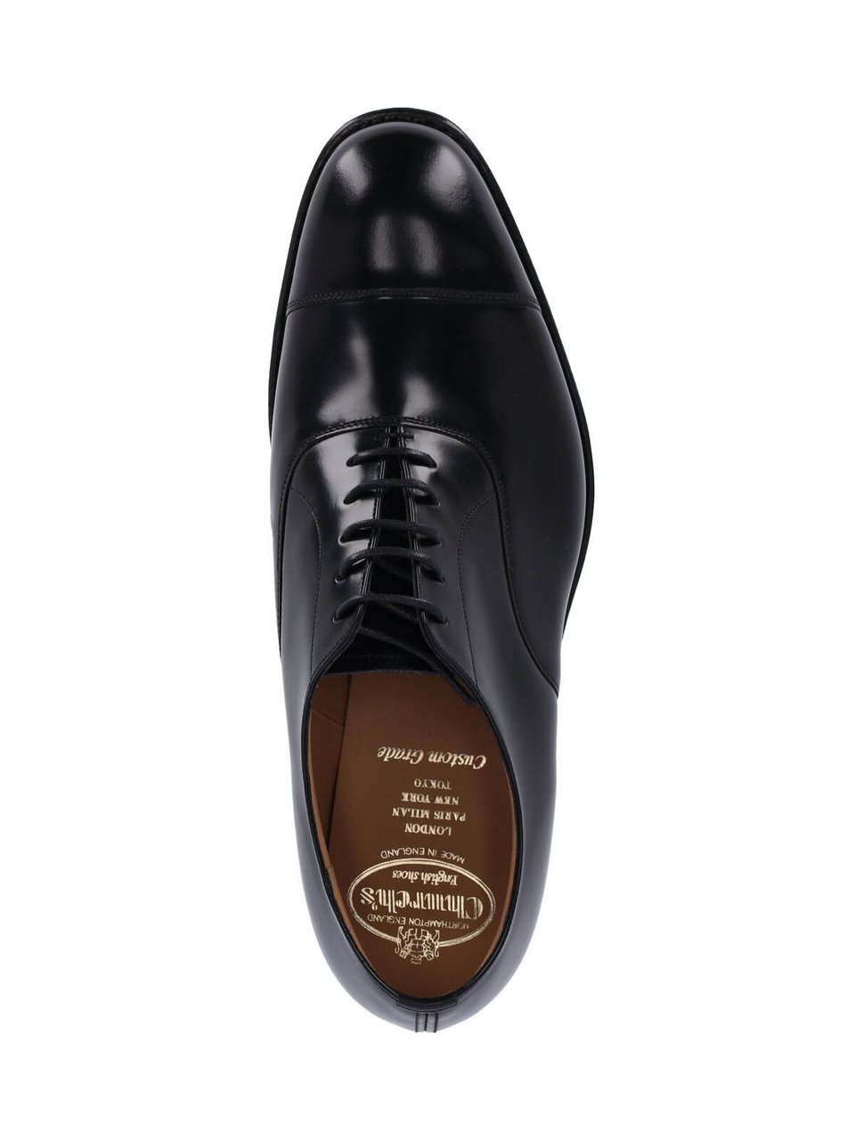 Church's Black Calf Leather Consul Derby Shoes Zwart