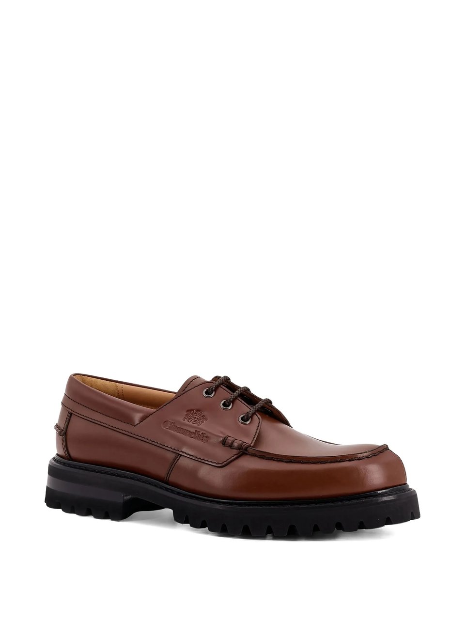 Church's Brown Pickering Polished Moc Toe Shoes Zwart