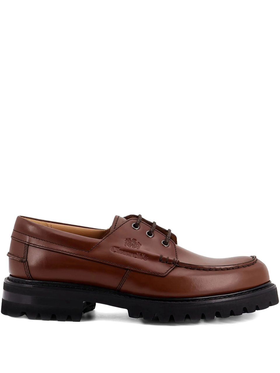 Church's Brown Pickering Polished Moc Toe Shoes Zwart
