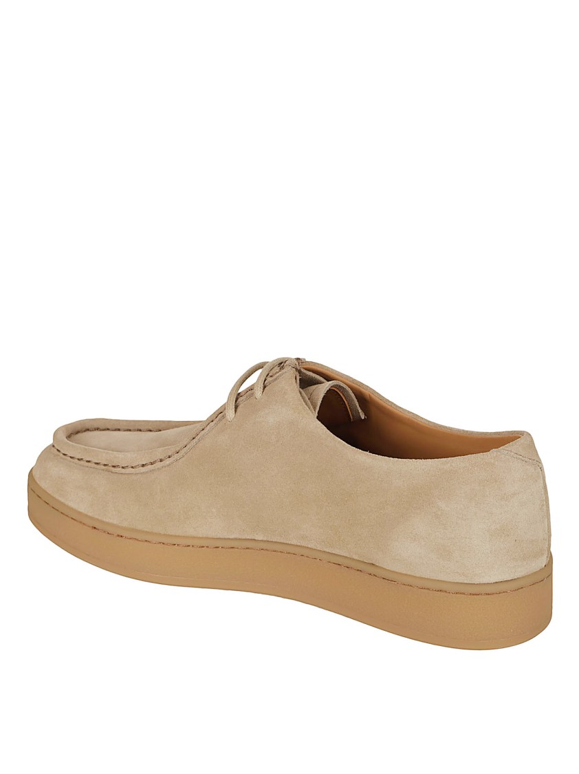 Church's Suede Flat Shoes With Rounded Toe Neutraal