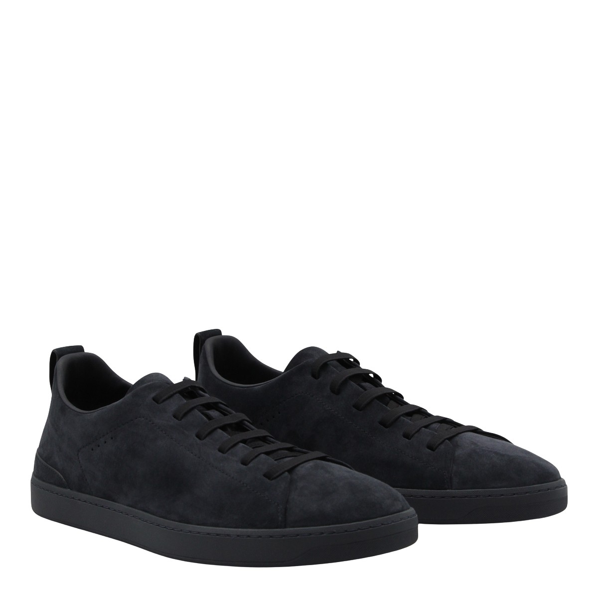 Church's Matte Finish Low-Top Sneakers with Lace-Up Closure Zwart