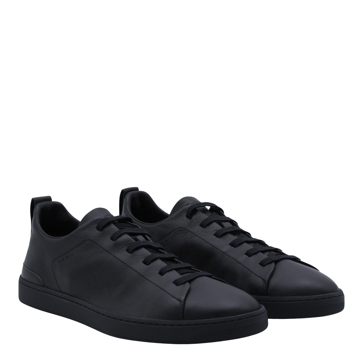 Church's Matte Black Low-Top Sneakers Zwart