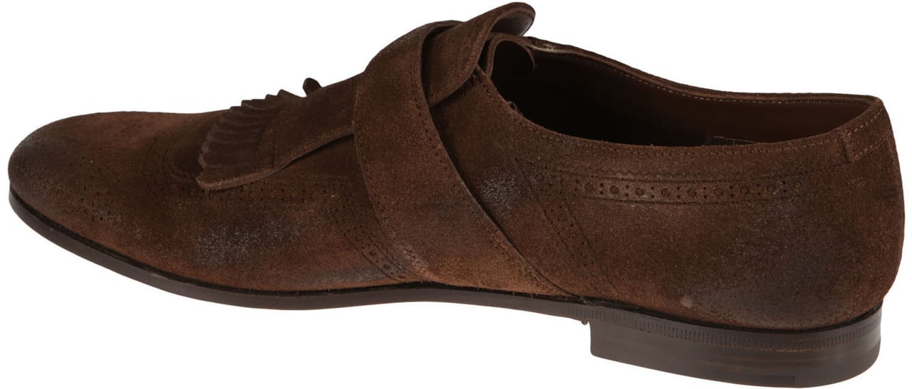Church's Shanghai Laser Monk Strap Buckled Shoes Brown Bruin