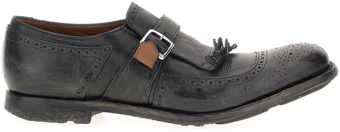 Church's Black leather Shanghai loafers Zwart
