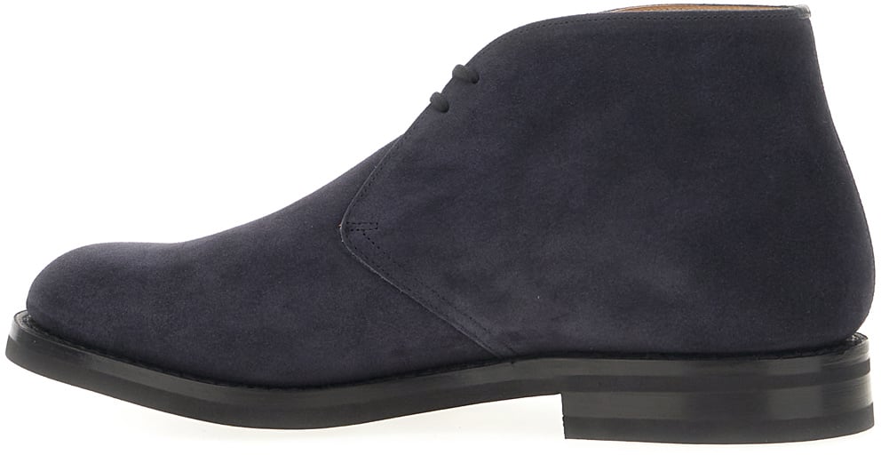 Church's Navy blue suede ankle boots Blauw