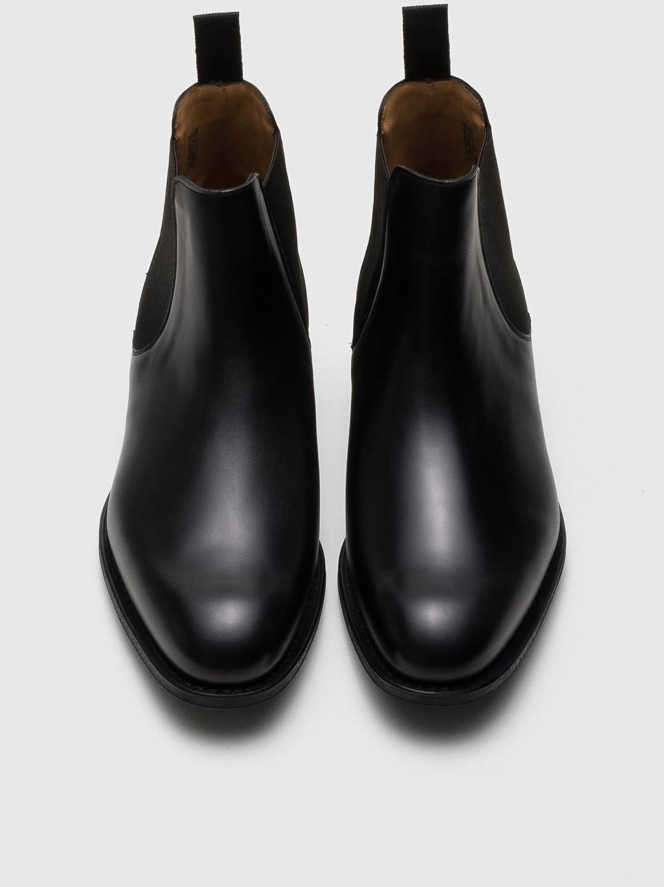 Church's Black Leather Chelsea Boots With Polished Finish Zwart