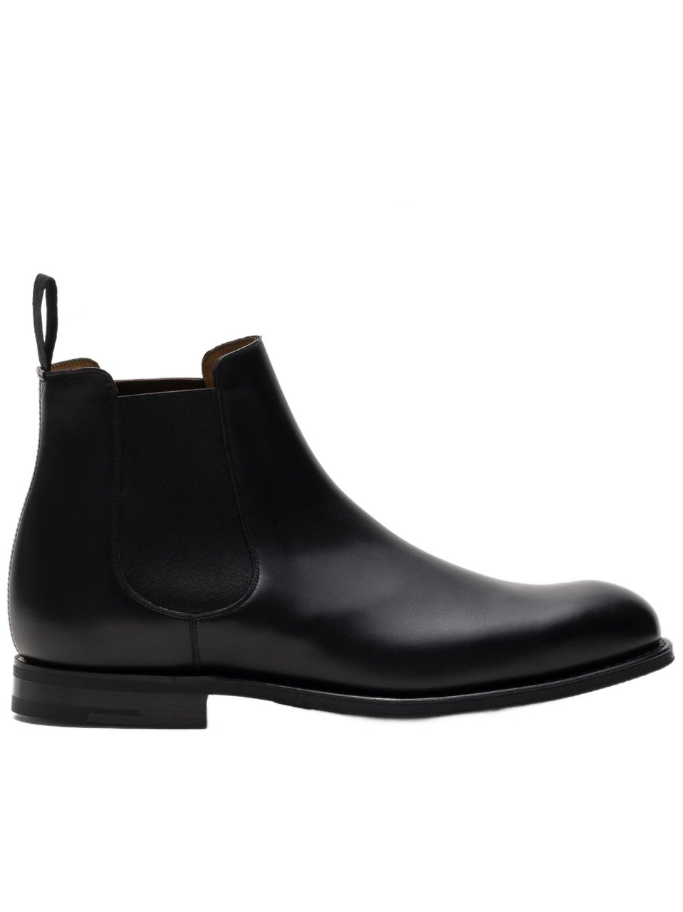 Church's Black Leather Chelsea Boots With Polished Finish Zwart