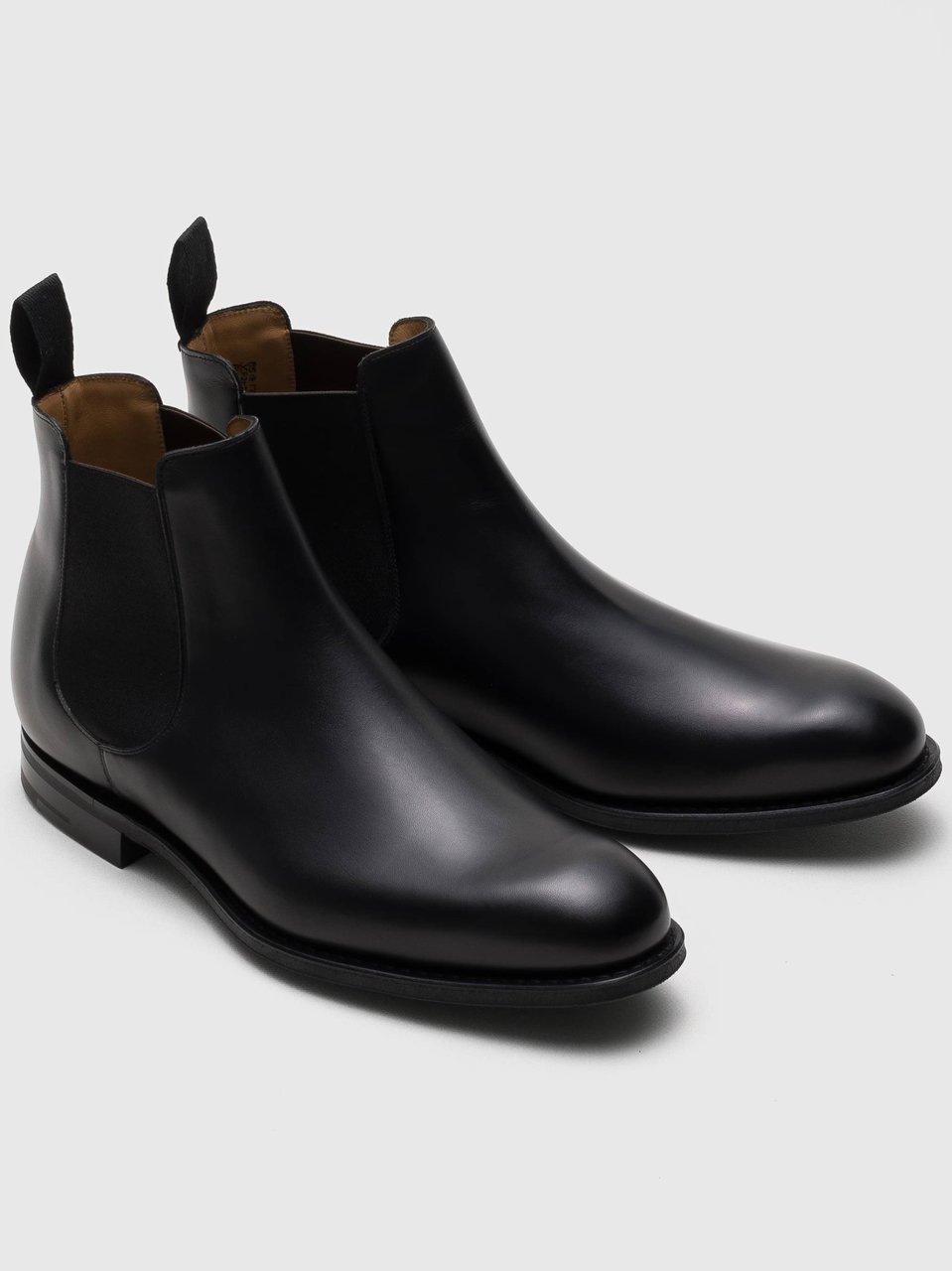 Church's Black Leather Chelsea Boots With Polished Finish Zwart