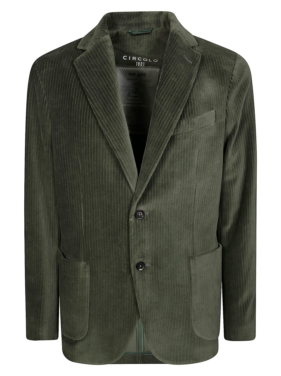 Circolo 1901 Ribbed Corduroy Two Button Blazer Groen