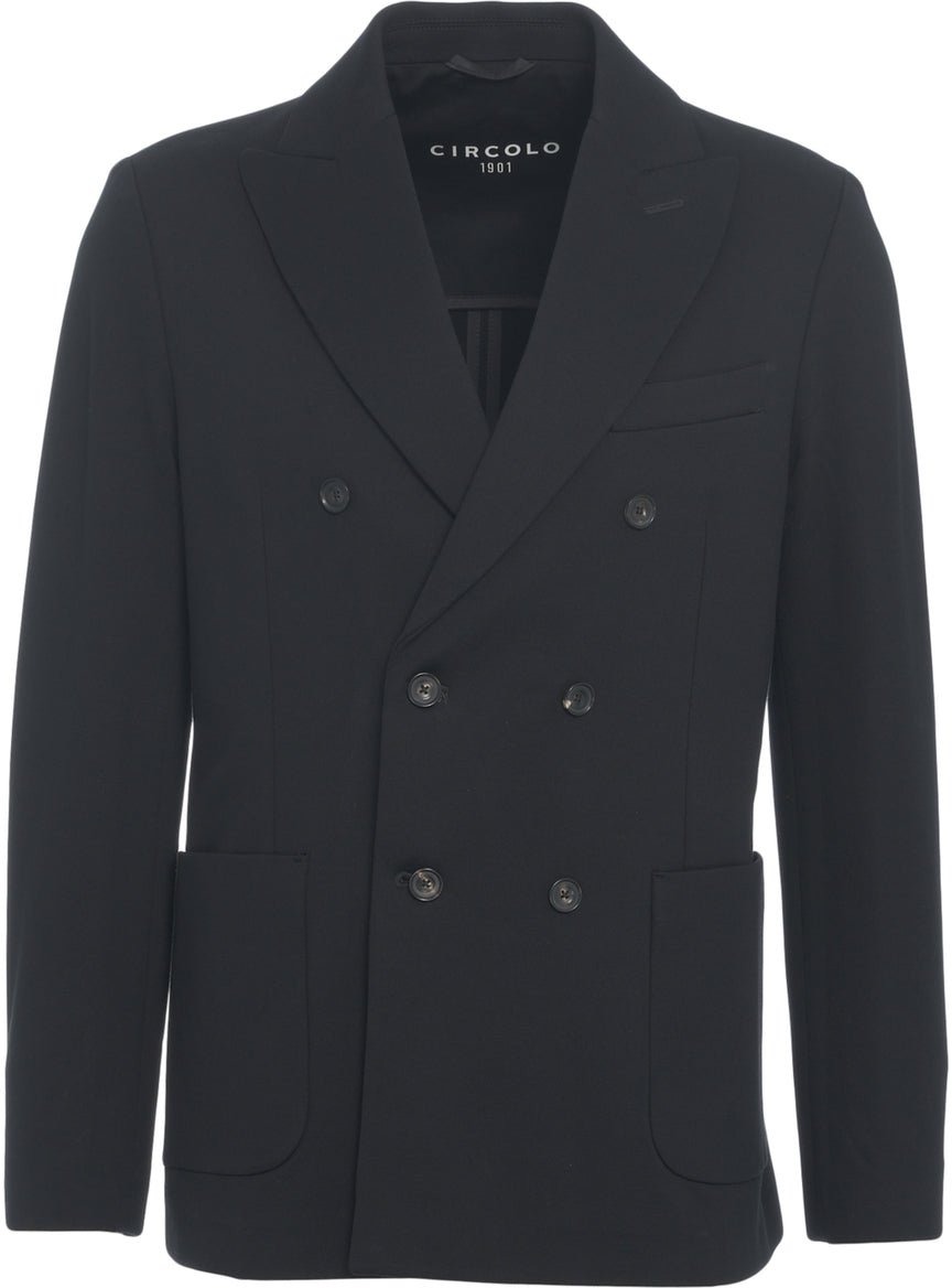 Circolo 1901 Double-breasted blazer Zwart