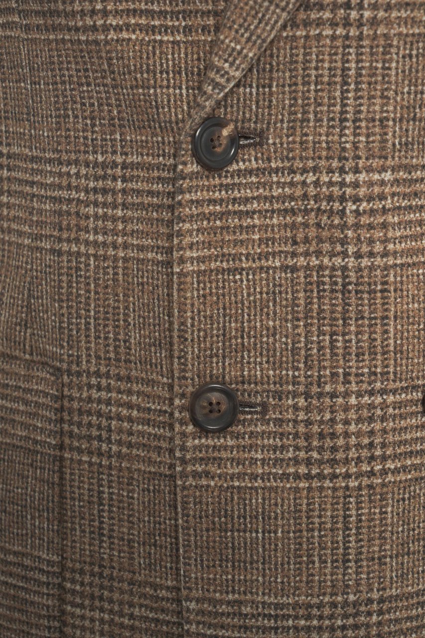 Circolo 1901 Glencheck double-breasted blazer Bruin