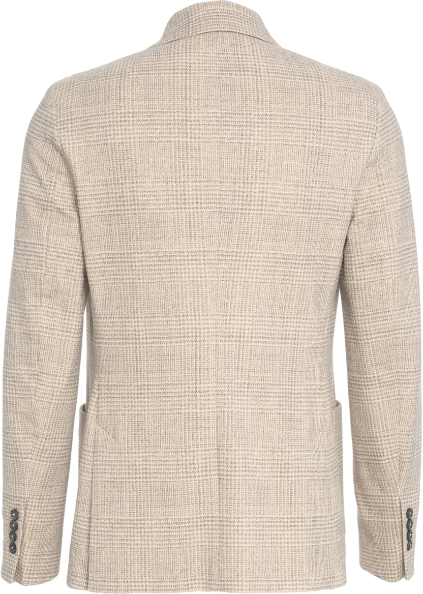 Circolo 1901 Glencheck double-breasted blazer Beige