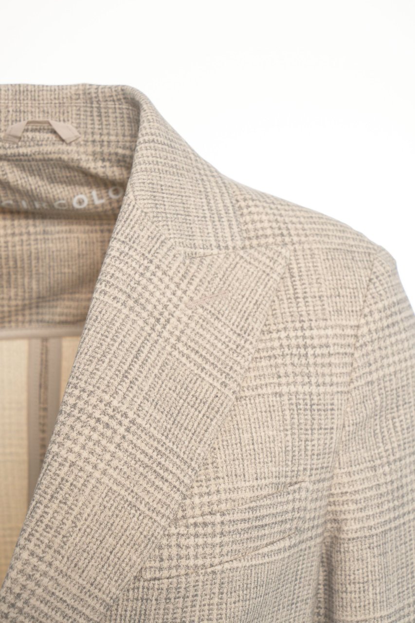 Circolo 1901 Glencheck double-breasted blazer Beige