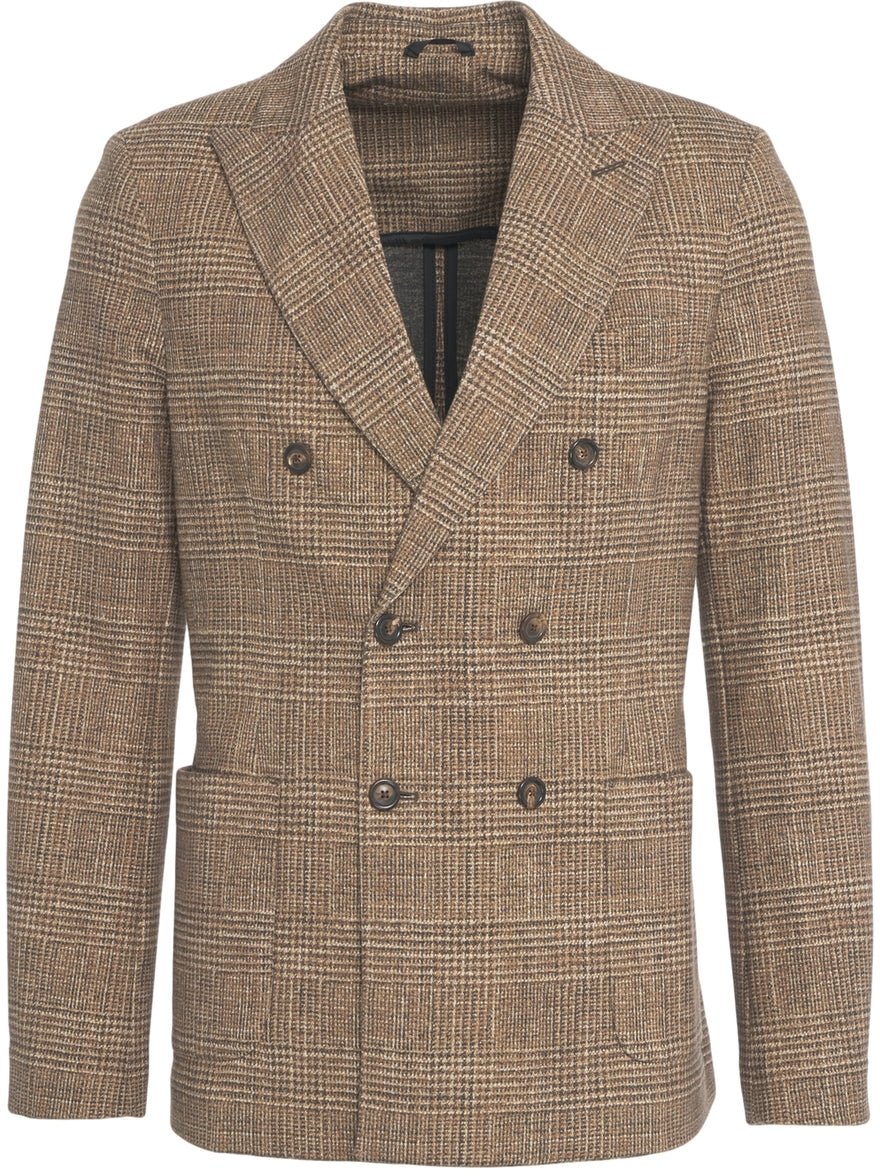 Circolo 1901 Glencheck double-breasted blazer Bruin
